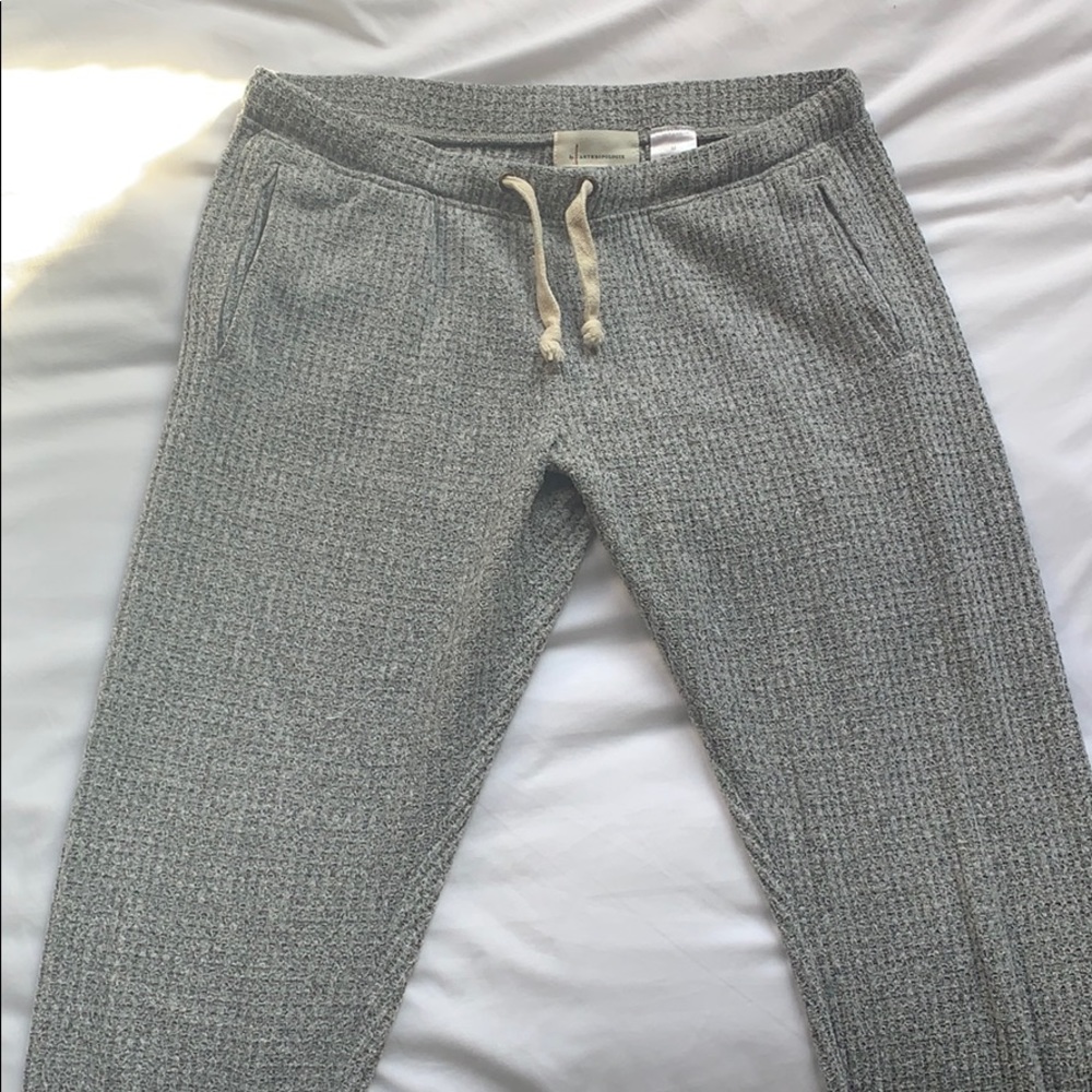 Anthropologie waffle knit joggers